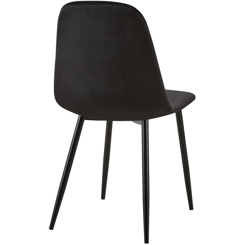 Chaise Giverny en velours noir