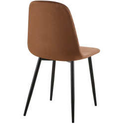Chaise Giverny en velours brun