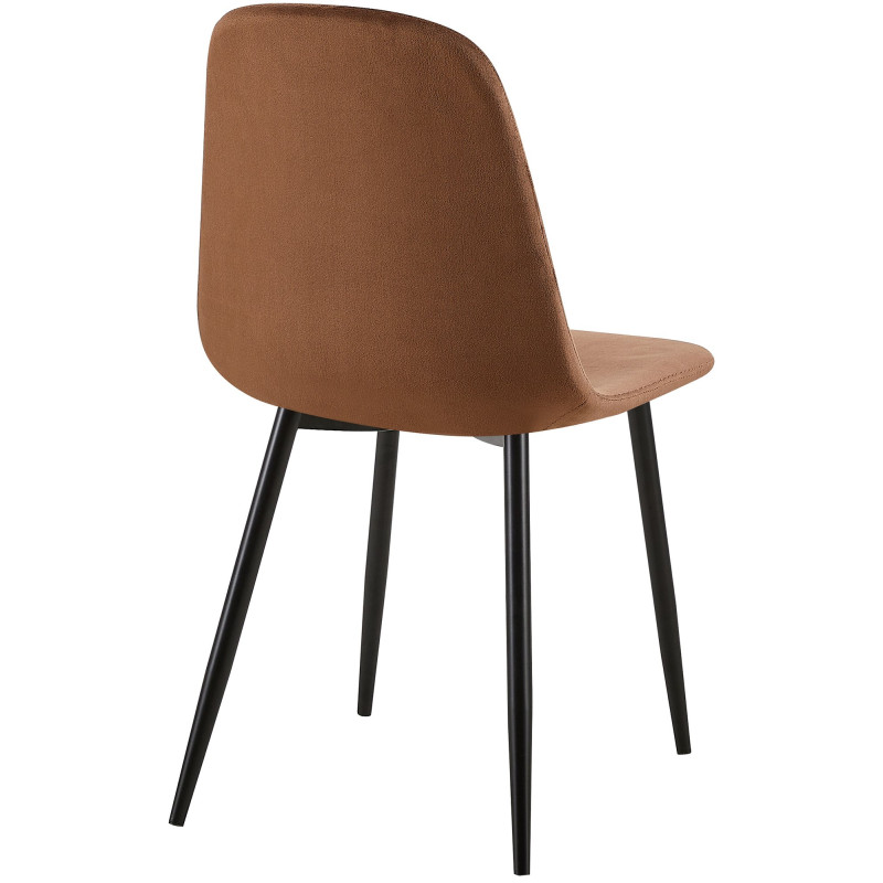 Chaise Giverny en velours brun