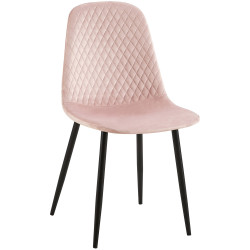 Chaise Giverny en velours rose