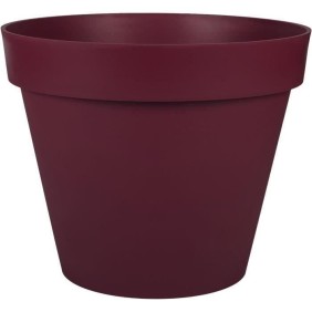 EDA Pot de Fleur Rond TOSCANE Ø 48 cm - Volume 43 L - Ø 47,5 x H.39 cm - Rouge bourgogne
