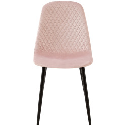 Chaise Giverny en velours rose