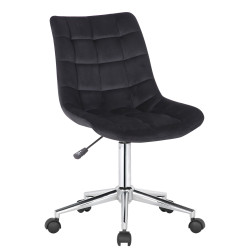 Silla de oficina Medford en terciopelo Negro