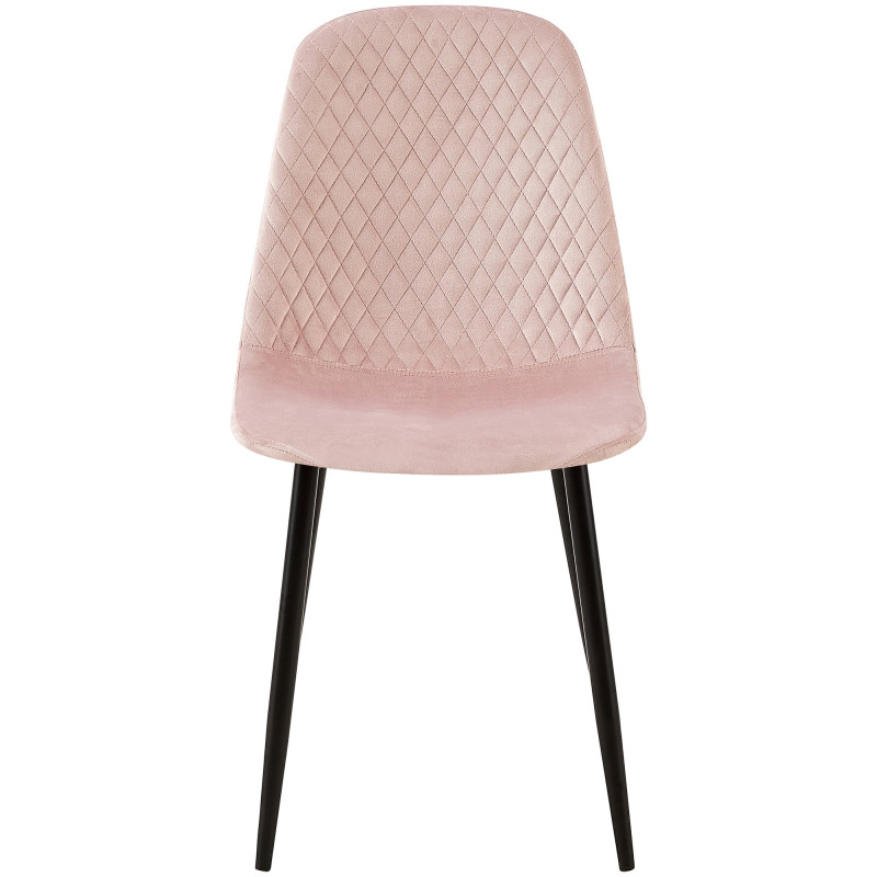 Chaise Giverny en velours rose