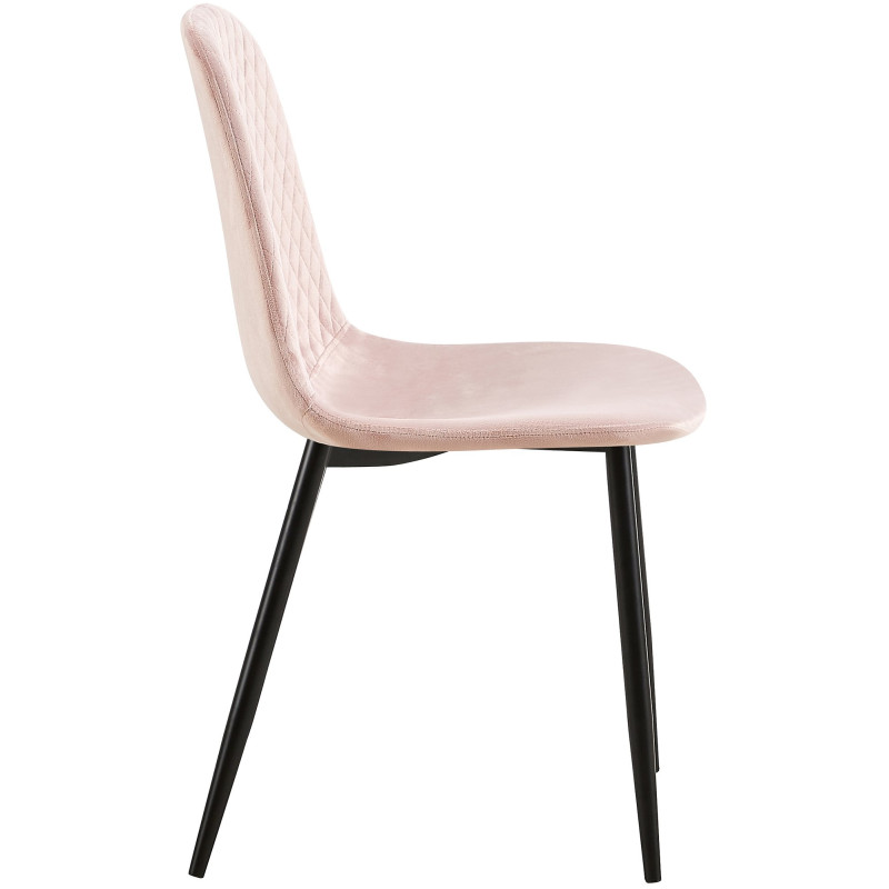 Chaise Giverny en velours rose