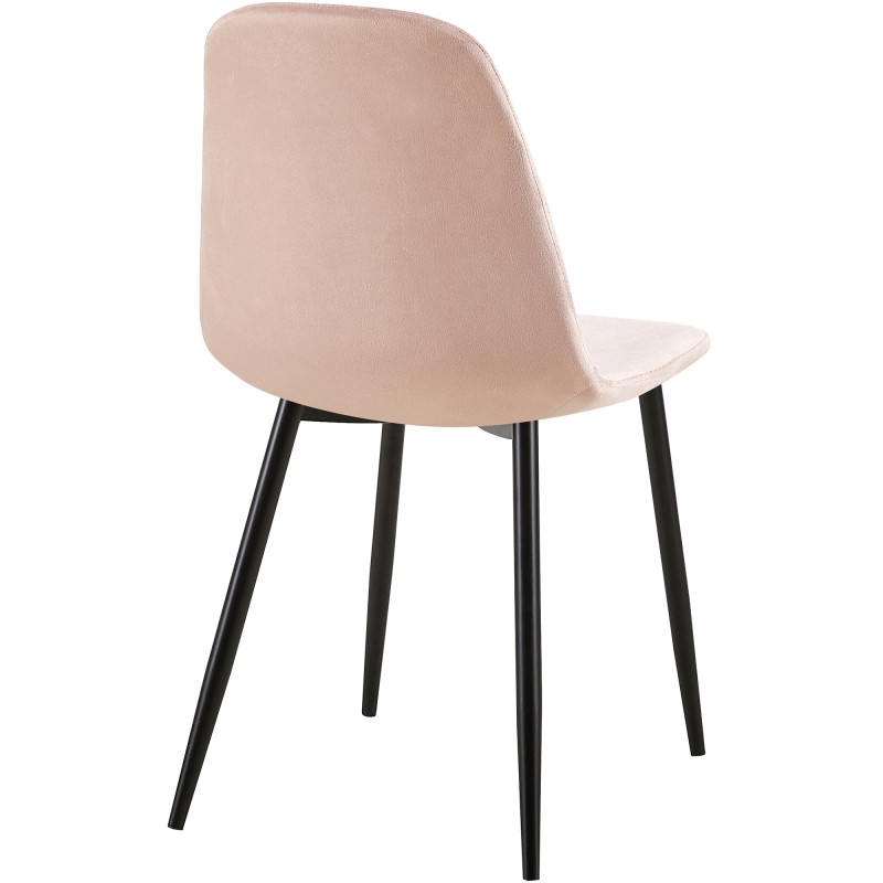 Chaise Giverny en velours rose