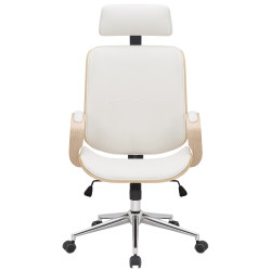 Fauteuil de bureau Dayton naturel/blanc