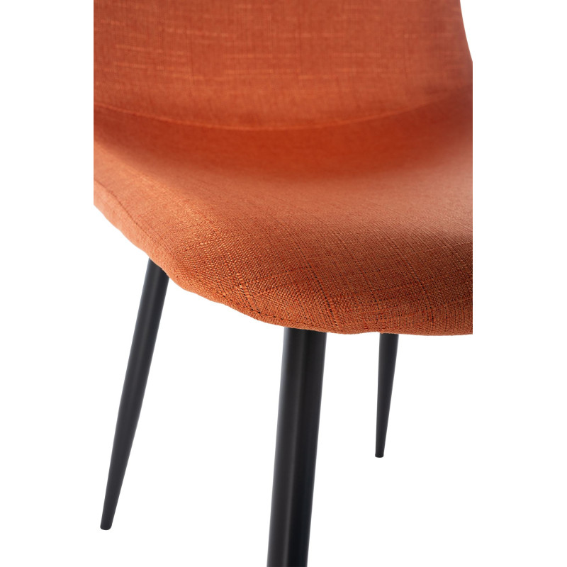 Chaise de salle à manger en tissu Napier orange