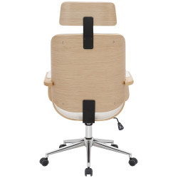 Fauteuil de bureau Dayton naturel/blanc
