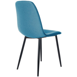 Chaise de salle à manger en tissu Napier bleu