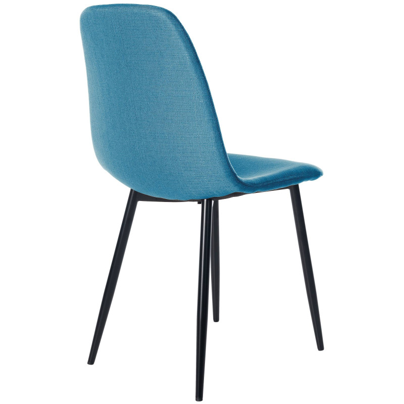 Chaise de salle à manger en tissu Napier bleu
