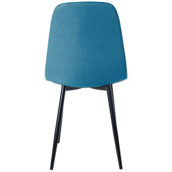 Chaise de salle à manger en tissu Napier bleu