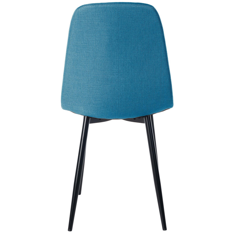 Chaise de salle à manger en tissu Napier bleu
