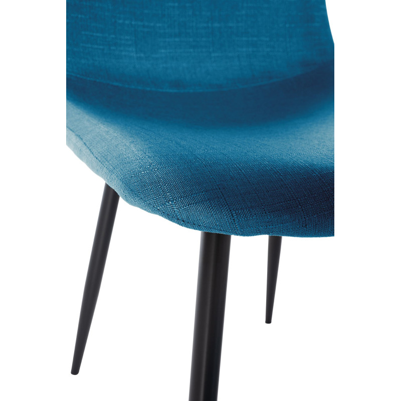 Chaise de salle à manger en tissu Napier bleu