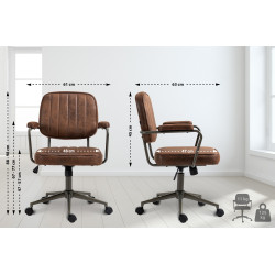 Sedia da ufficio Natrona cognac