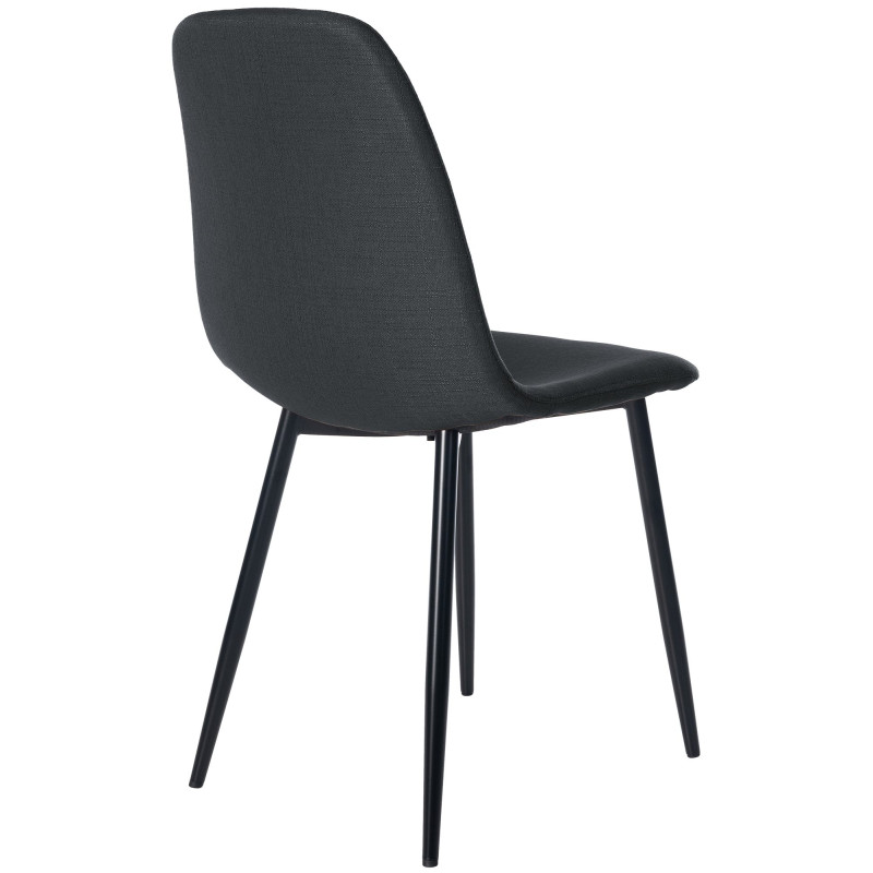 Chaise de salle à manger en tissu Napier noir