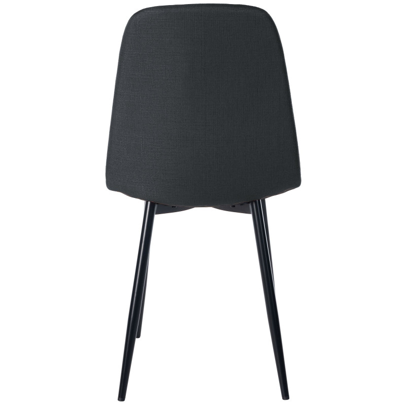 Chaise de salle à manger en tissu Napier noir