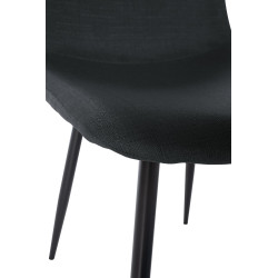 Chaise de salle à manger en tissu Napier noir