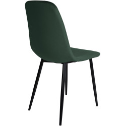 Chaise de salle à manger en velours Napier vert