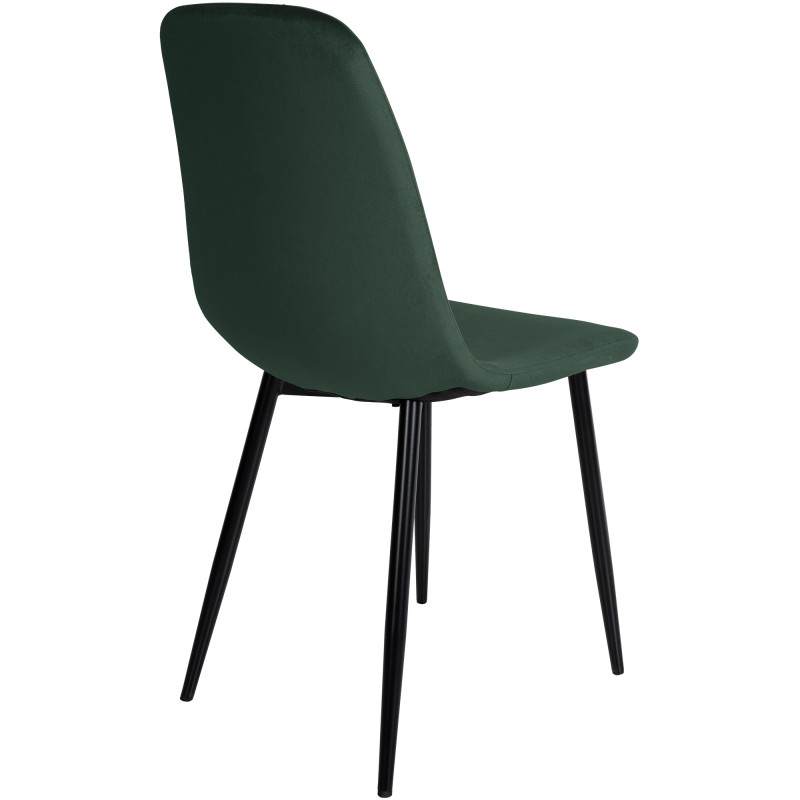 Chaise de salle à manger en velours Napier vert