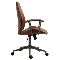 Silla de oficina Nampa en cuero de imitación Coñac