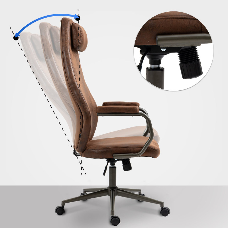 Fauteuil de bureau Pocatello cognac