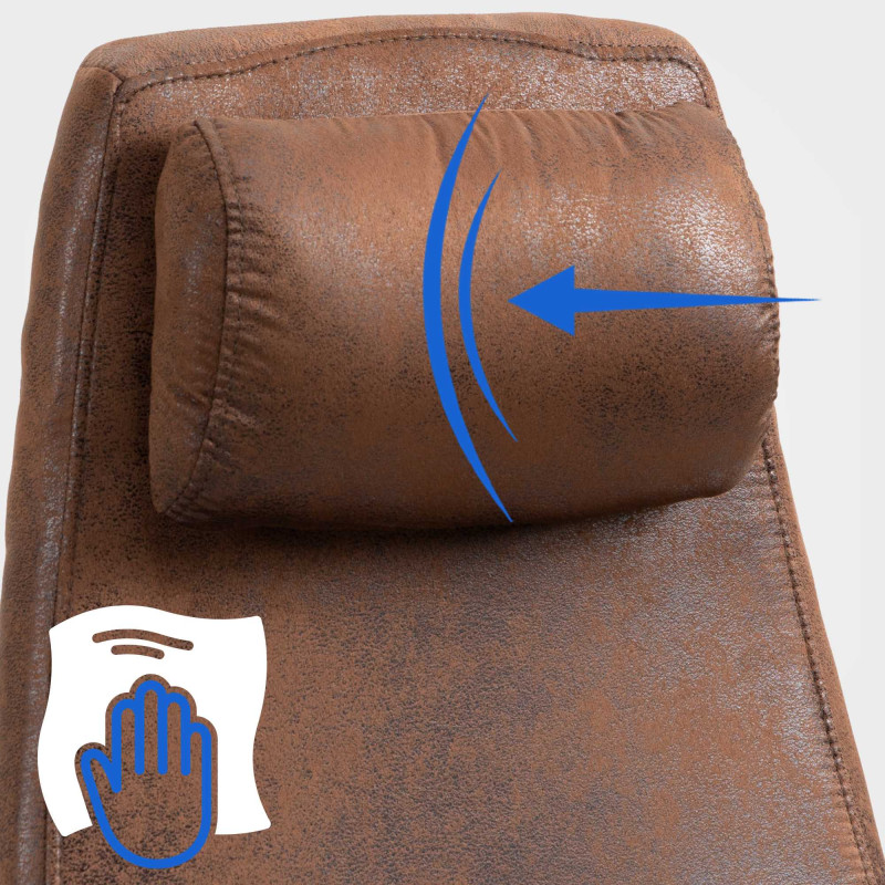 Sedia da ufficio Pocatello Industrial Loft Stile antico cognac