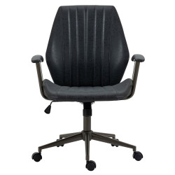Sedia da ufficio Nampa Industrial Loft Stile antico Nero antico