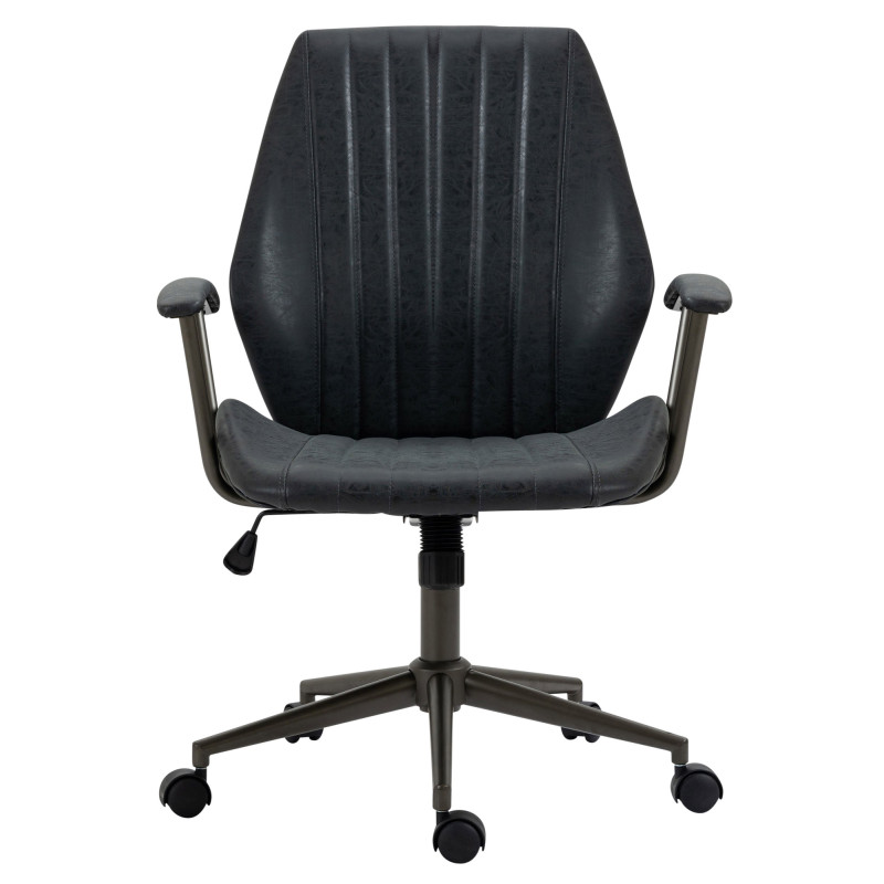 Sedia da ufficio Nampa Industrial Loft Stile antico Nero antico