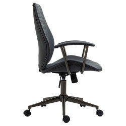 Sedia da ufficio Nampa Industrial Loft Stile antico Nero antico