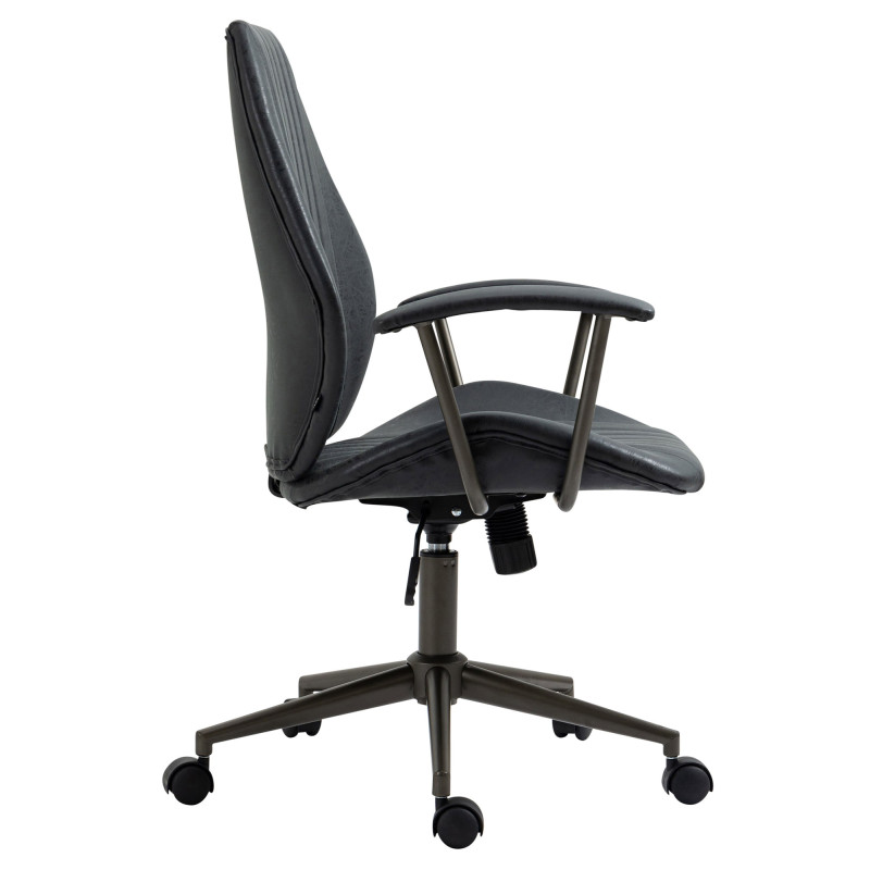 Sedia da ufficio Nampa Industrial Loft Stile antico Nero antico