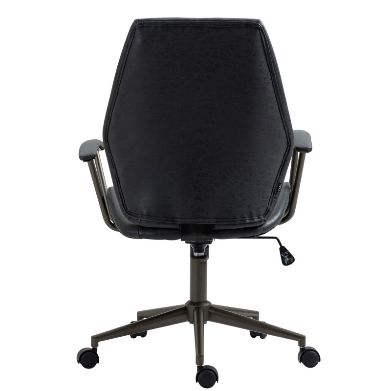 Sedia da ufficio Nampa Industrial Loft Stile antico Nero antico