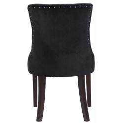 Lot de 4 chaises de salle à manger Aberdeen velours antique noir