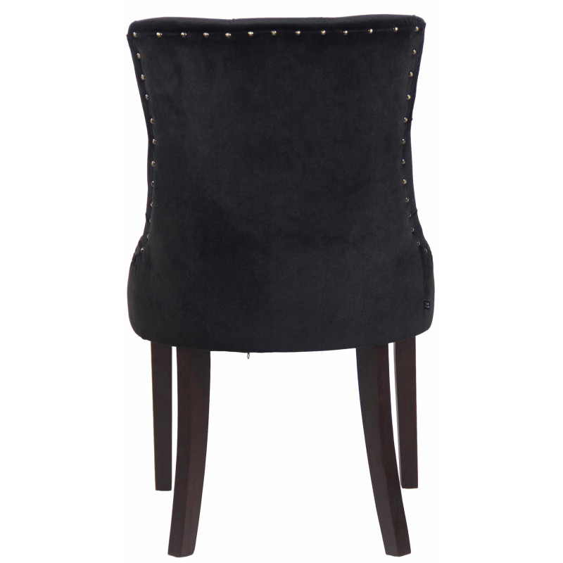Lot de 4 chaises de salle à manger Aberdeen velours antique noir