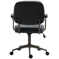 Silla de oficina Natrona en cuero sintético Negro antiguo