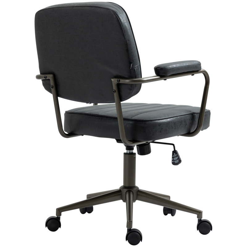 Fauteuil de bureau Natrona noir antique