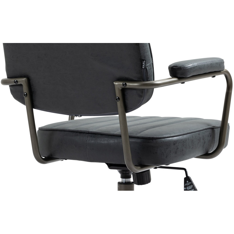 Fauteuil de bureau Natrona noir antique