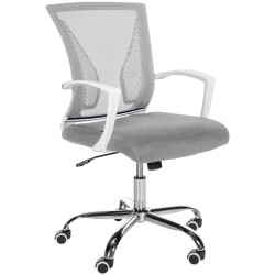 Silla De Oficina Tracy Cromado,Gris claro