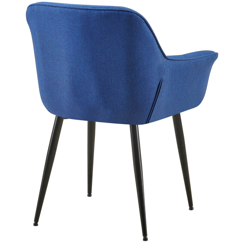 Chaise de salle à manger en tissu Roseville bleu