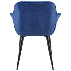 Chaise de salle à manger en tissu Roseville bleu