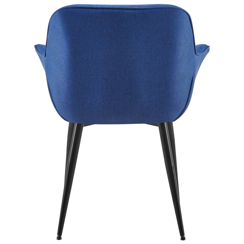 Chaise de salle à manger en tissu Roseville bleu