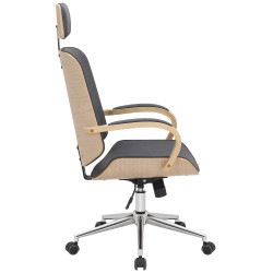 Chaise de bureau Dayton naturel/gris