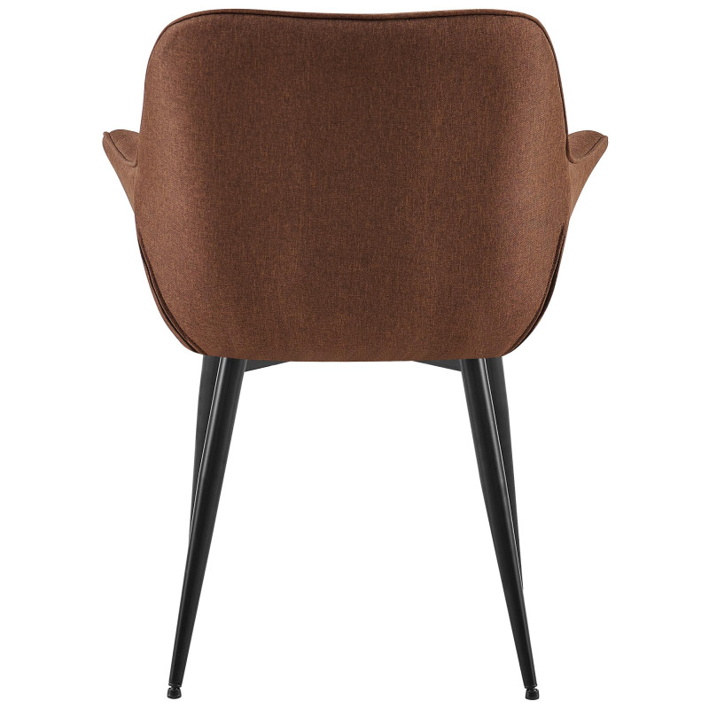 Chaise de salle à manger en tissu Roseville brun