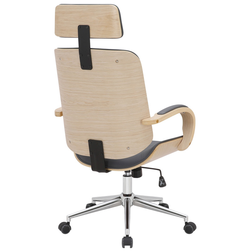 Chaise de bureau Dayton naturel/gris