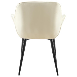 Chaise de salle à manger en tissu Roseville crème