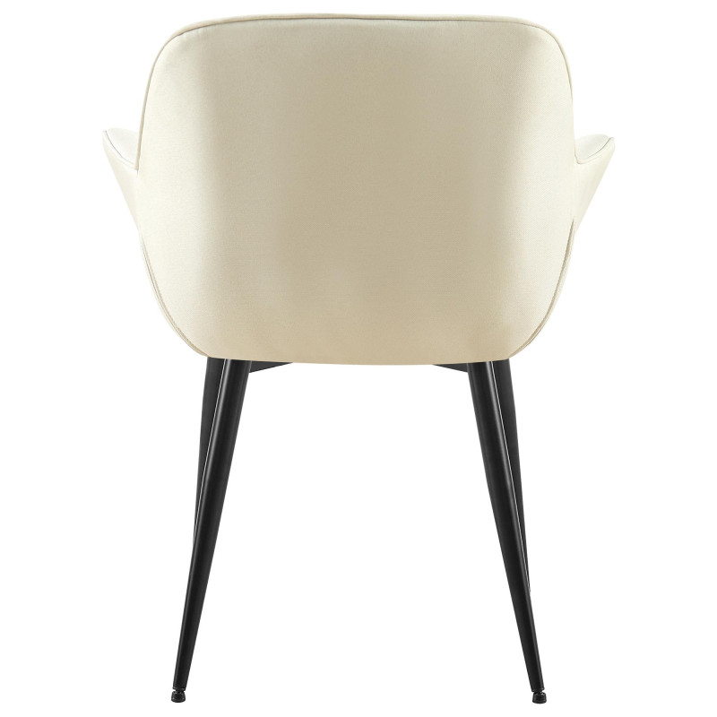 Chaise de salle à manger en tissu Roseville crème
