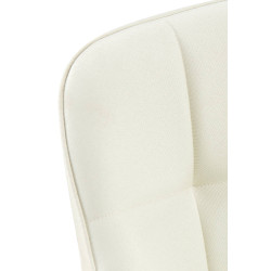 Chaise de salle à manger en tissu Roseville crème