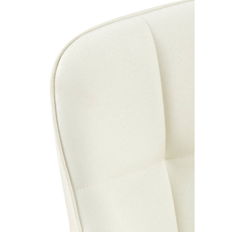 Chaise de salle à manger en tissu Roseville crème