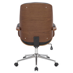 Fauteuil de bureau Yankton noyer/noir