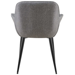 Chaise de salle à manger en tissu Roseville gris foncé